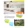 Portable plastic vegetable storage basket with handle